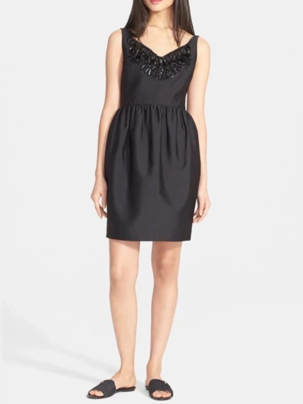 Kate Spade New York Black Embellished Cupcake Sleeveless Dress, NWOT, Size 0.